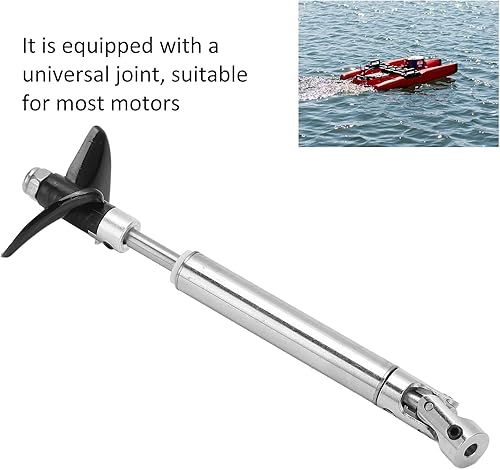 Miniatura 5 de Conjunto de eje de transmisión, trabajo de alta dureza, hoja de hélice de plástico suave, 0.157 in, conjunto de eje de transmisión para barcos RC