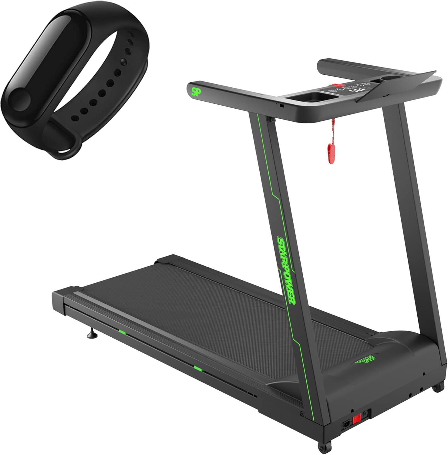 Smart Folding Treadmill with APP Band, Portable Treadmill