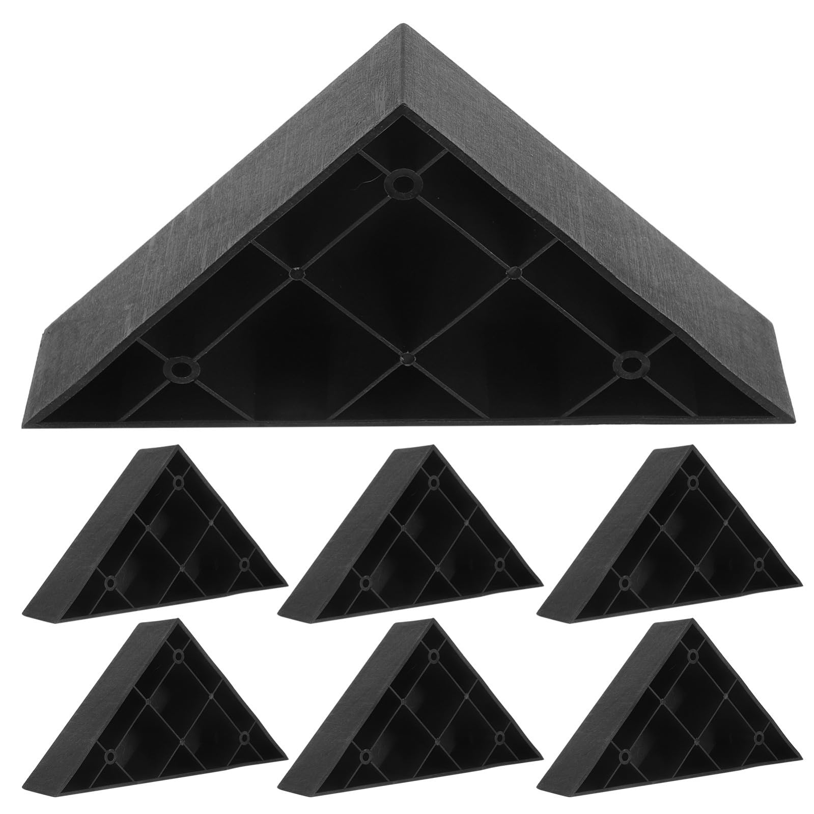 Piedini Triangolari in Plastica 8 Pezzi per Mobili, Divani e Sedie Viti, per Soggiorno e Giardino