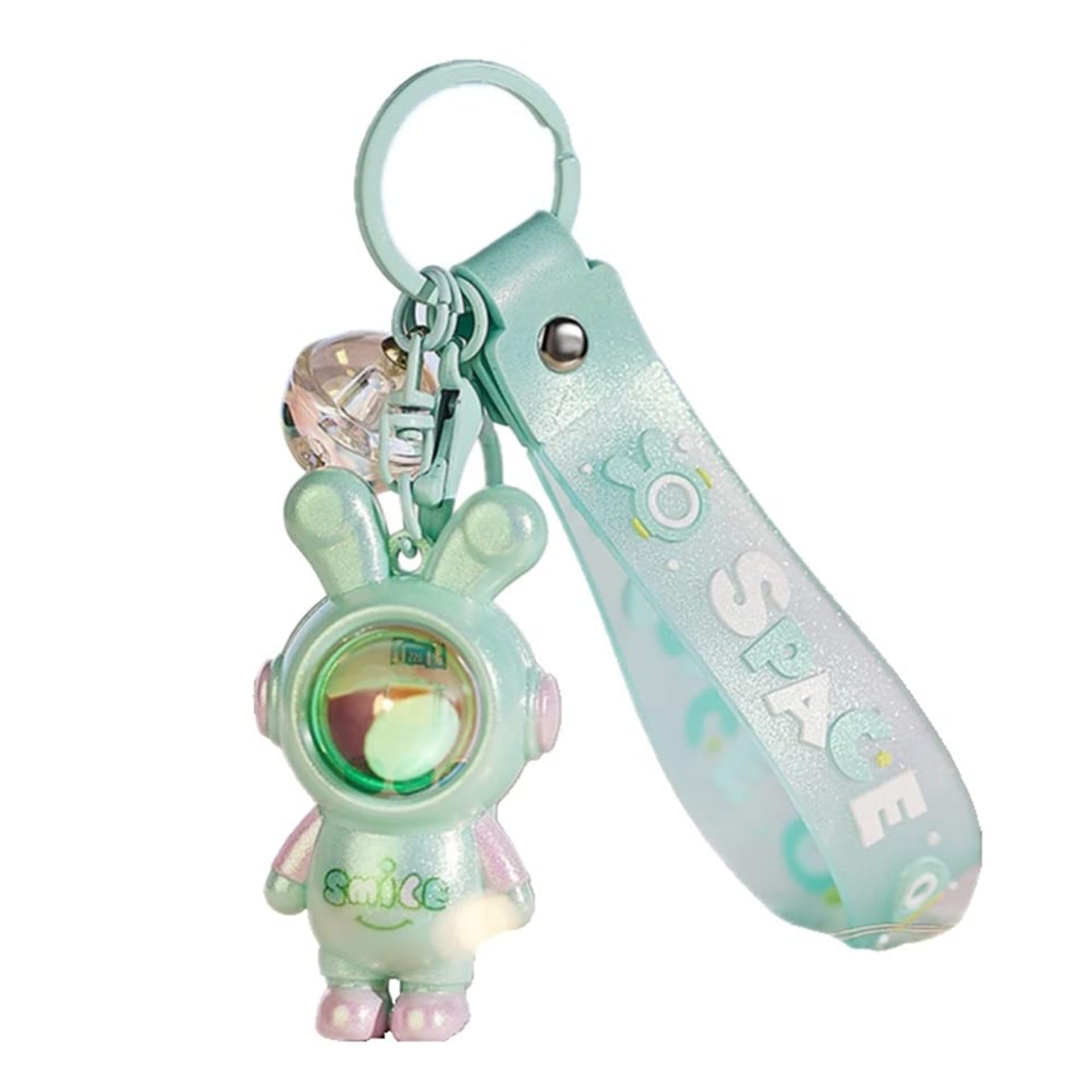 SYOSI Cute Astronaut Keychain with Sunset Light - Kawaii Anime Style Keychains for Backpacks, Perfect Space Gift for Women & Men