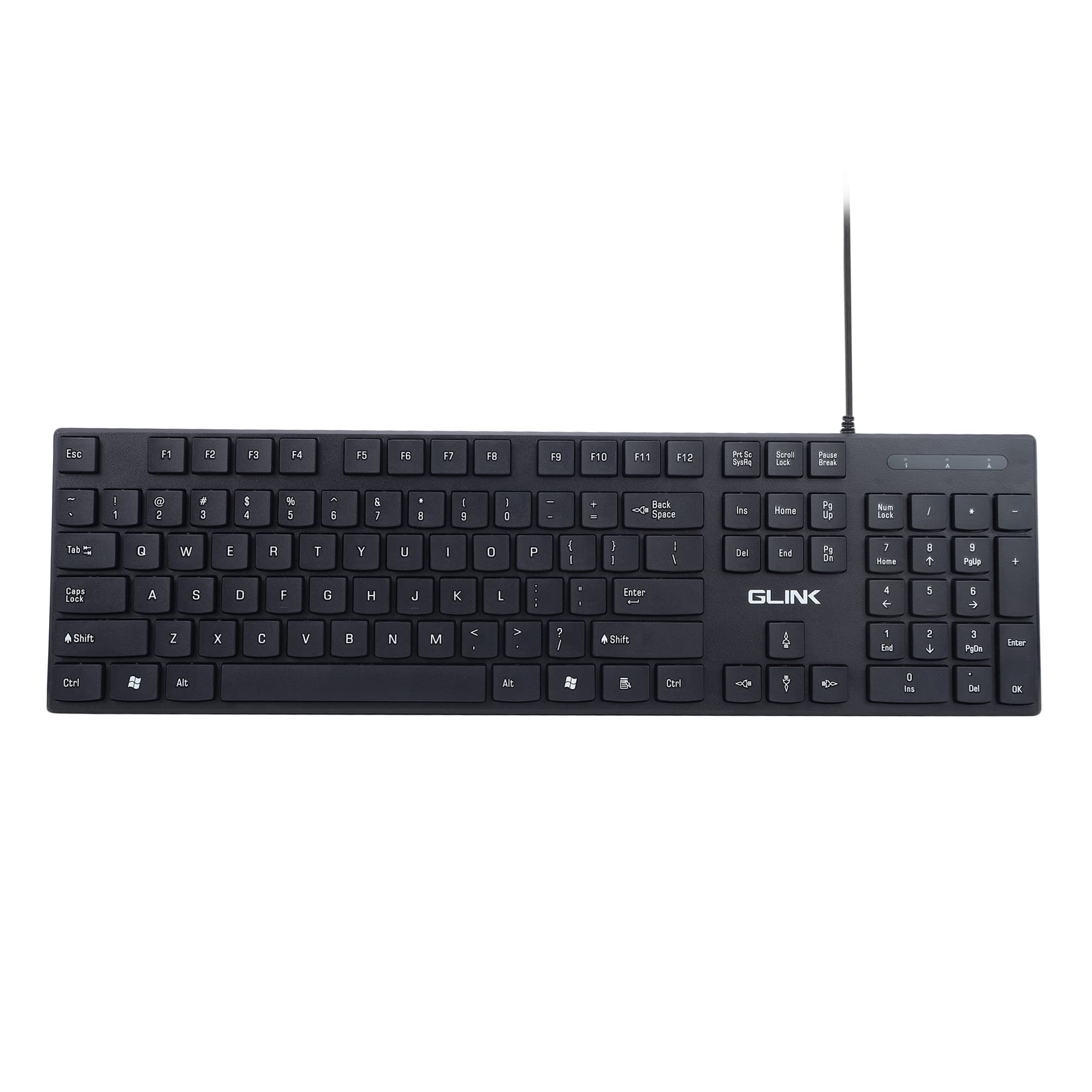 GLINK GLK-002 Chocolate Keys Wired USB Keyboard ; Slim and Elegant with 104 Keys for PC, MAC, Laptop (Black) (B09ZVKDV9G) Amazon Price History, Amazon Price Tracker