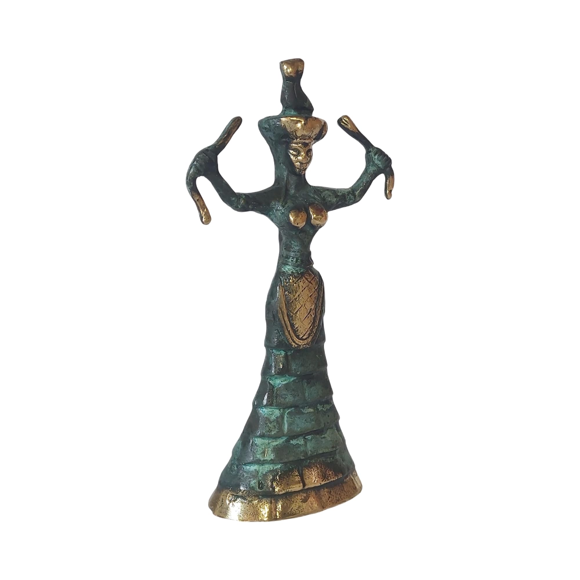 Minojska węża z brązu statuetka mitologia grecka rzeźba 18,5 cm