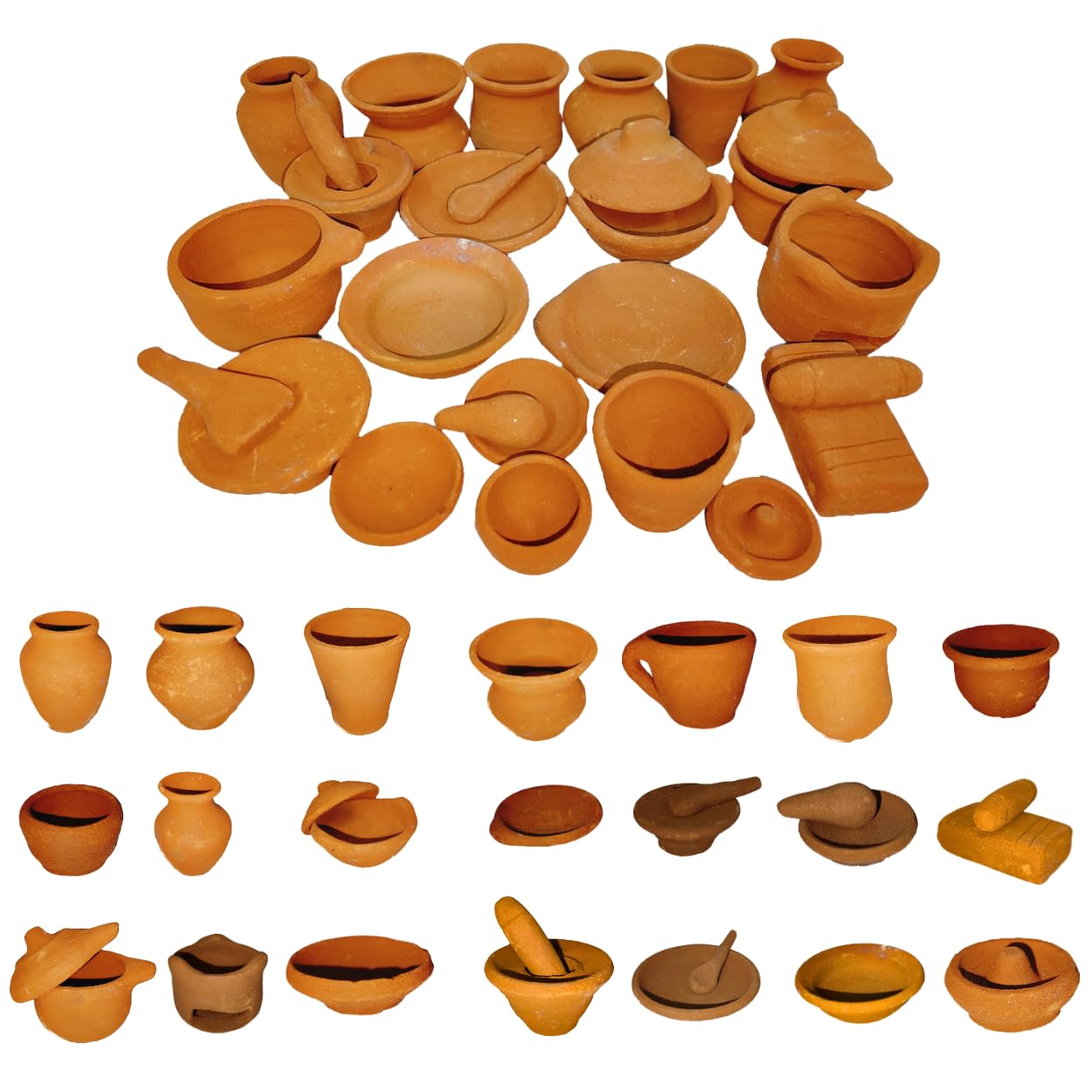 Himavat Miniature Kitchen Set,Kitchen Set Kids Girls, Real Cooking Kit for Play Choppu Jaman, Miniature Cooking Set | Real Miniature Clay Kitchen Set of 29 Pretend Play| Terracotta Cooking Play Set (B0DH2F5MZ2) Amazon Price History, Amazon Price Tracker