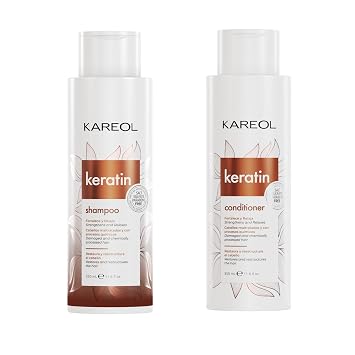 Keratin Shampoo & Conditioner Set Sulfate-Free, Hydrating, Frizz Control Smoothness, Softness & Shine Keratin Hair Treatment Maintenance