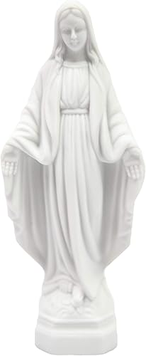 Vittoria Collection Figura de escultura de Virgen María milagrosa de Virgen de Gracia de 6 pulgadas, hecha en Italia