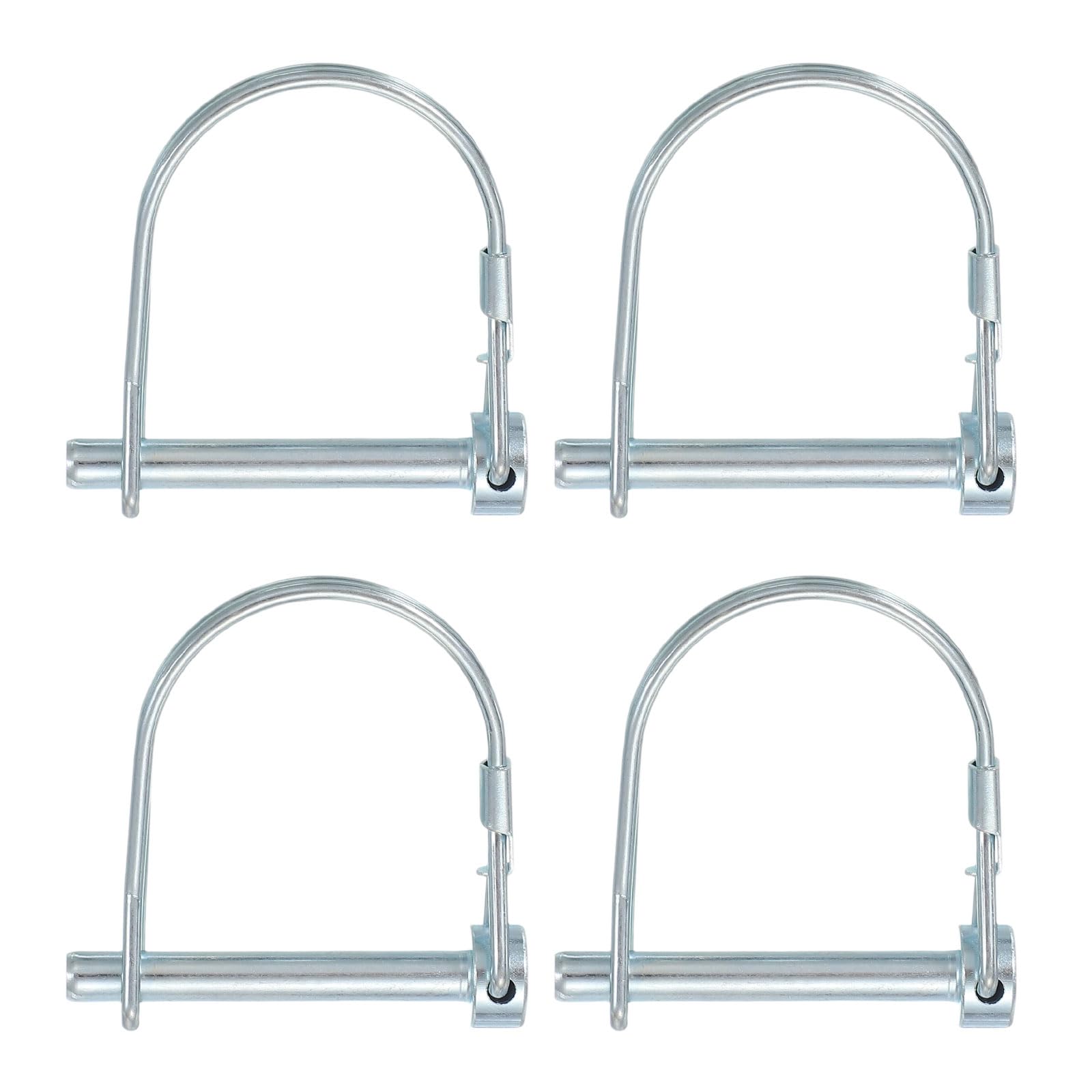 YELARXI Trailer Coupler Pin, Pto Shaft Locking Hitch Pin - Fitting for (Farm Trailers - Wagons Towing - Garden Lawn Equipment - Hitches) 1/4" x 1-3/4" & 4 Pcs & Carbon Steel