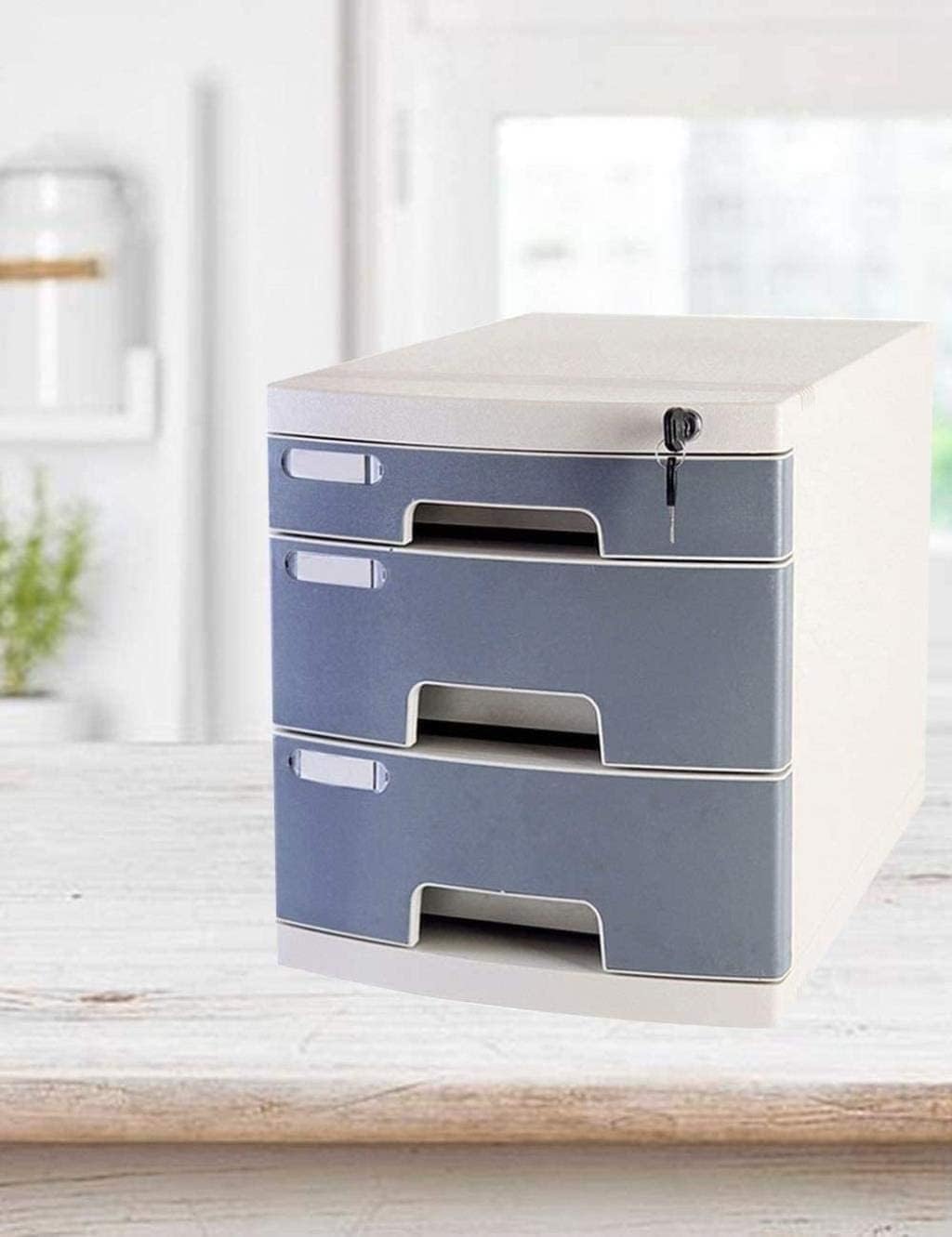 Archivador de escritorio multifuncional de 3 capas, almacenamiento de plástico A4 para papelería de oficina, solución de archivo para uso doméstico y de oficina