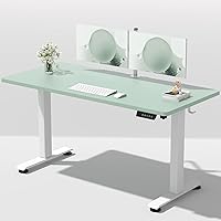 Vista 11 de Veken Escritorio Eléctrico de Pie Pequeño de 39.4", Altura Ajustable para Sentarse y Pararse, Superficie de Madera, Escritorios de Computadora PC