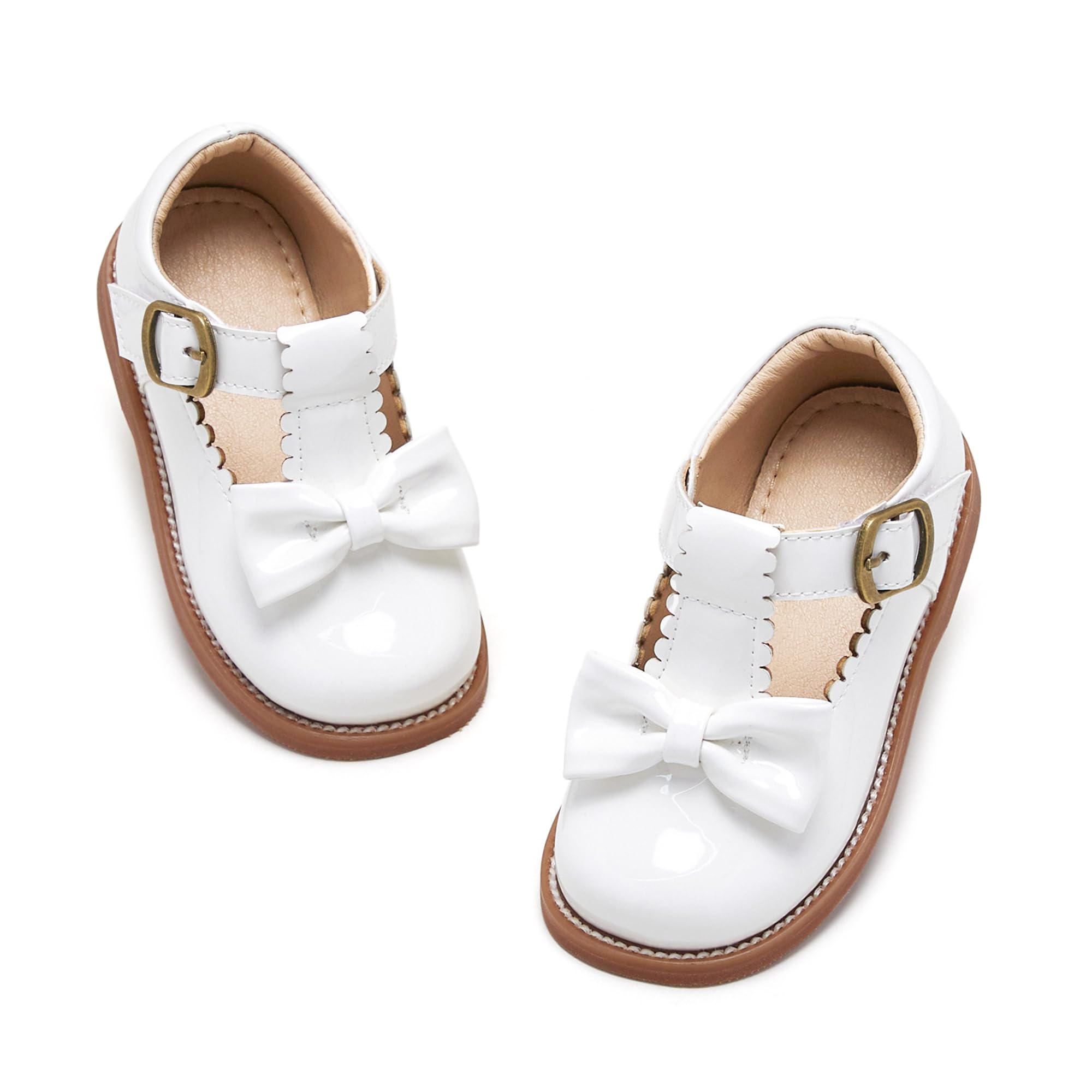 Kiderence Toddler Girls Mary Jane Dress Shoes Little Girls School Oxford Flats