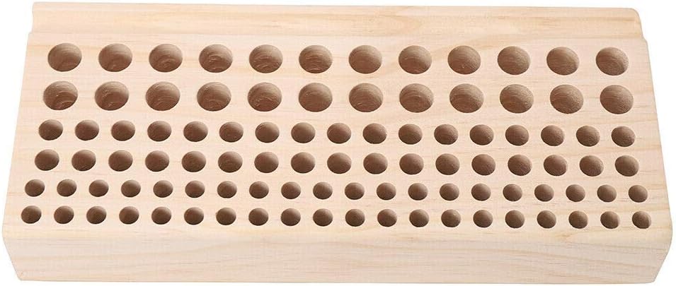 YIYIBYUS Leather Craft Tool Holder, 98 Holes Stand Organizer Multifunction Wooden Leather Craft Stand Punch Tool Holder Rack for Store Various Tools