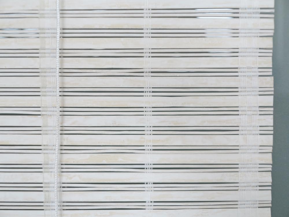 VERDELOOK | Tapparella Africa Bianca 150x300 cm in Bambù con Listelli da 20 mm, Tenda Arrotolabile con Carrucola, Tapparella Ombreggiante per Balcone, Terrazza e Giardino