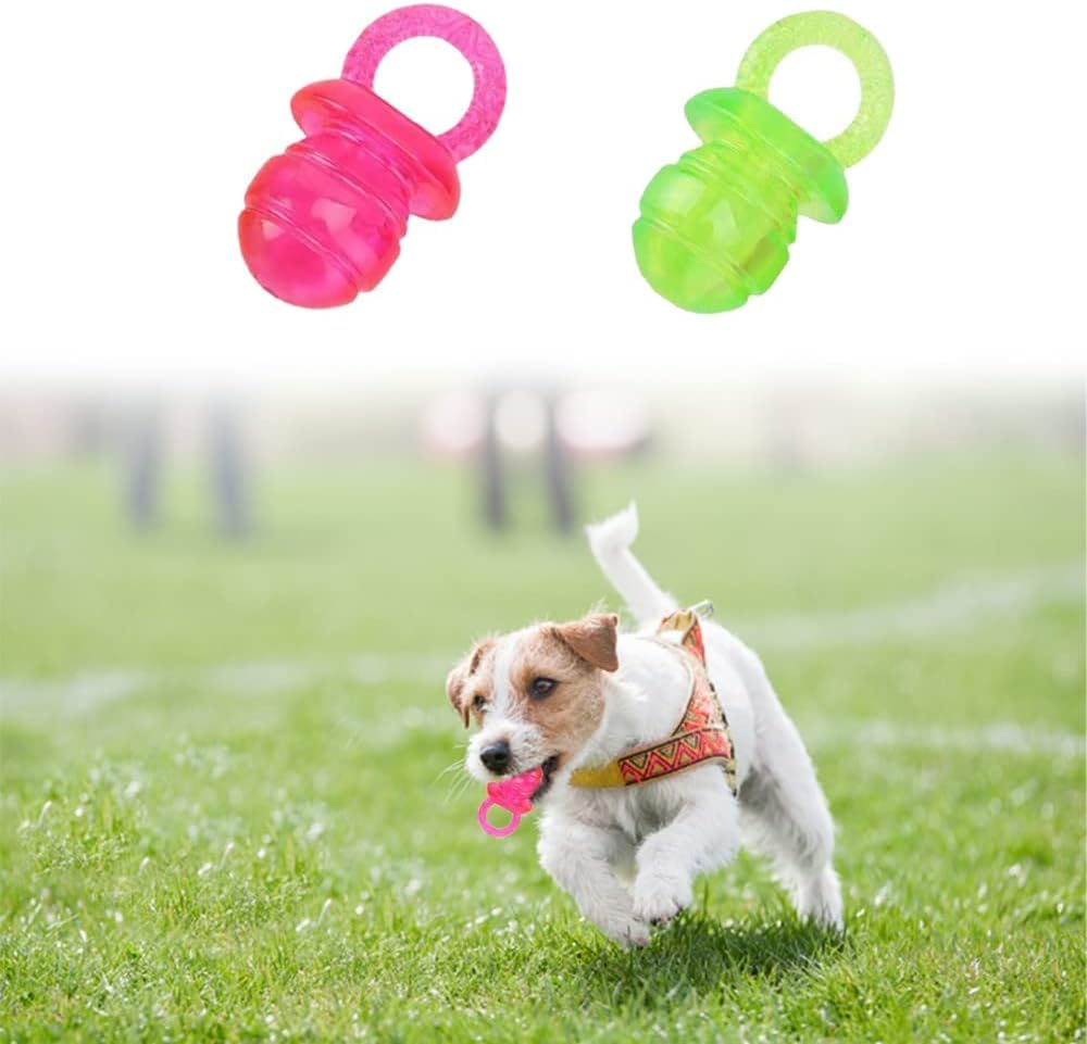 YuanYouTong Dog Pacifiers, 3 Pcs Durable Puppy Chew Toys, Natural TPR Pacifier, Rubber Dog Teething Toys - Image 4
