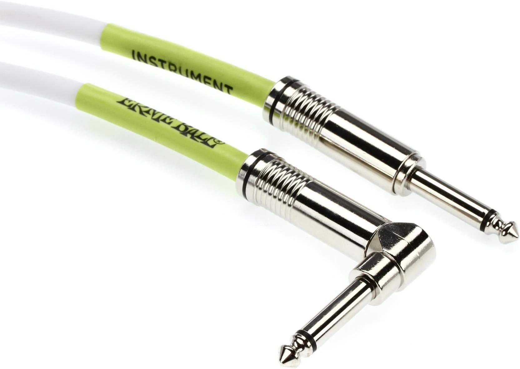 Ernie Ball 20 ft Straight/Angle Instrument Cable - White