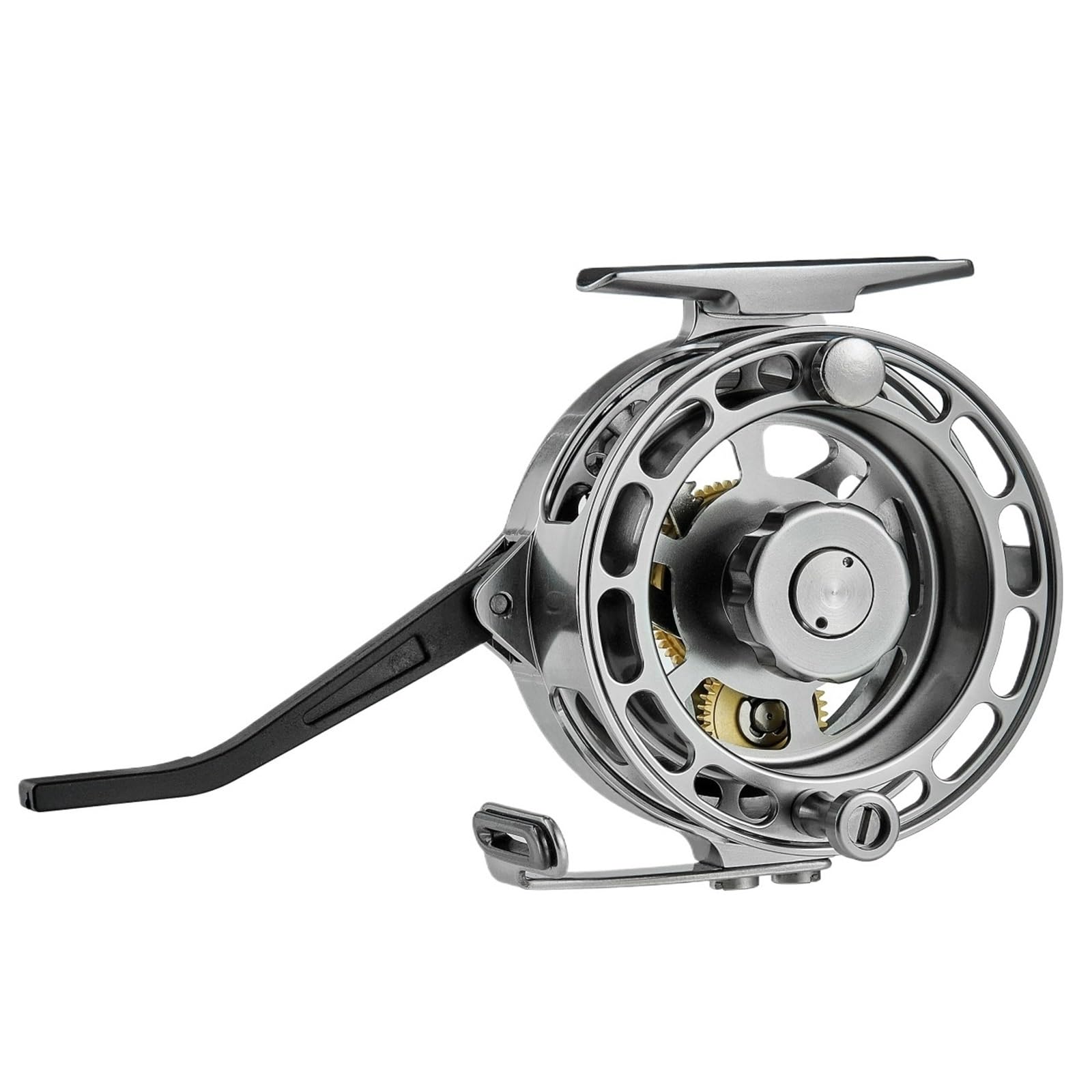 Carrete Automático De Pesca con Mosca Aluminio Mecanizado CNC