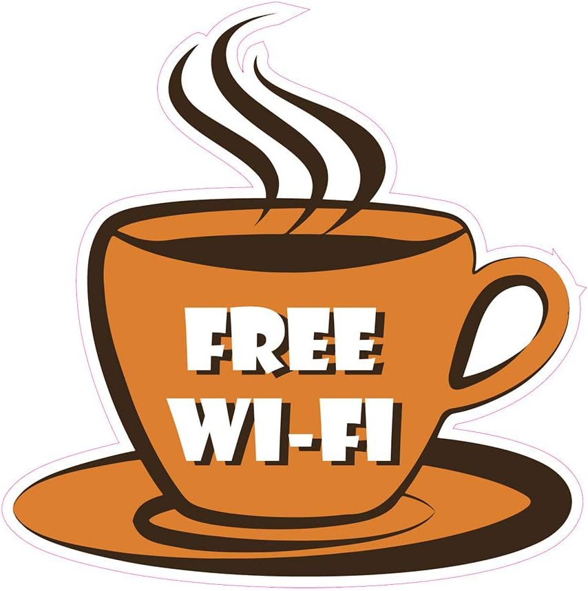 Food Truck Decals Free WiFi Concession Restaurant Die-Cut Vinyl Sticker & Sign 36 in on Longest Side