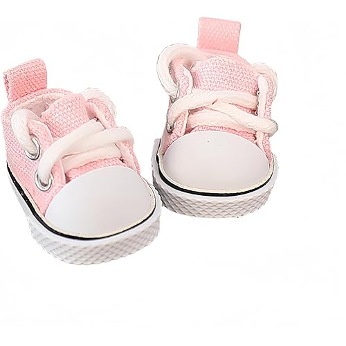 Doll Clothes Shoes Compatible with Labubu 17cm, Cute Fashion Shoes Suitable for La bubu Accessories, Dress Up for Labubu (Pink)