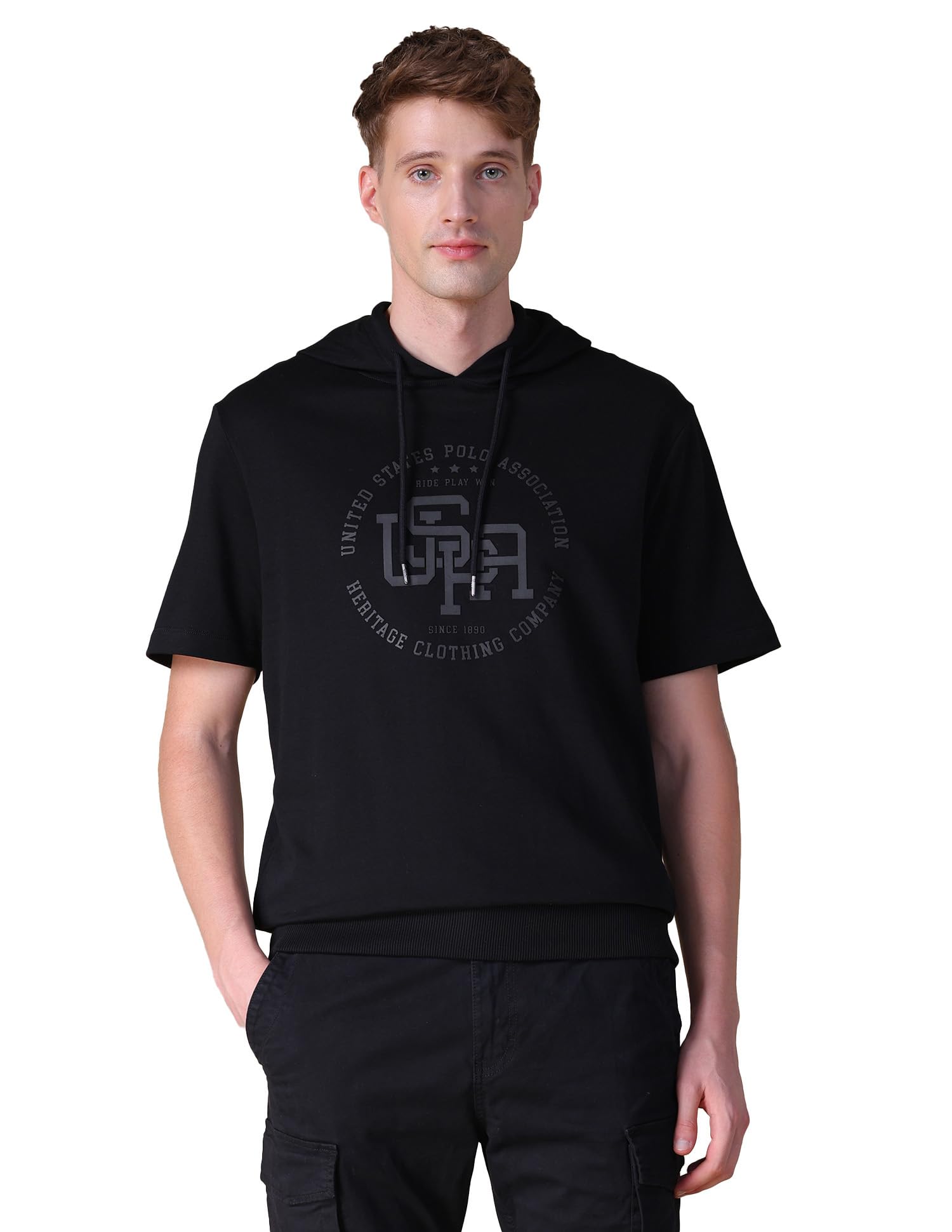u.s. polo assn. denim co. Men's Hooded Relaxed fit t-Shirt-picture-41