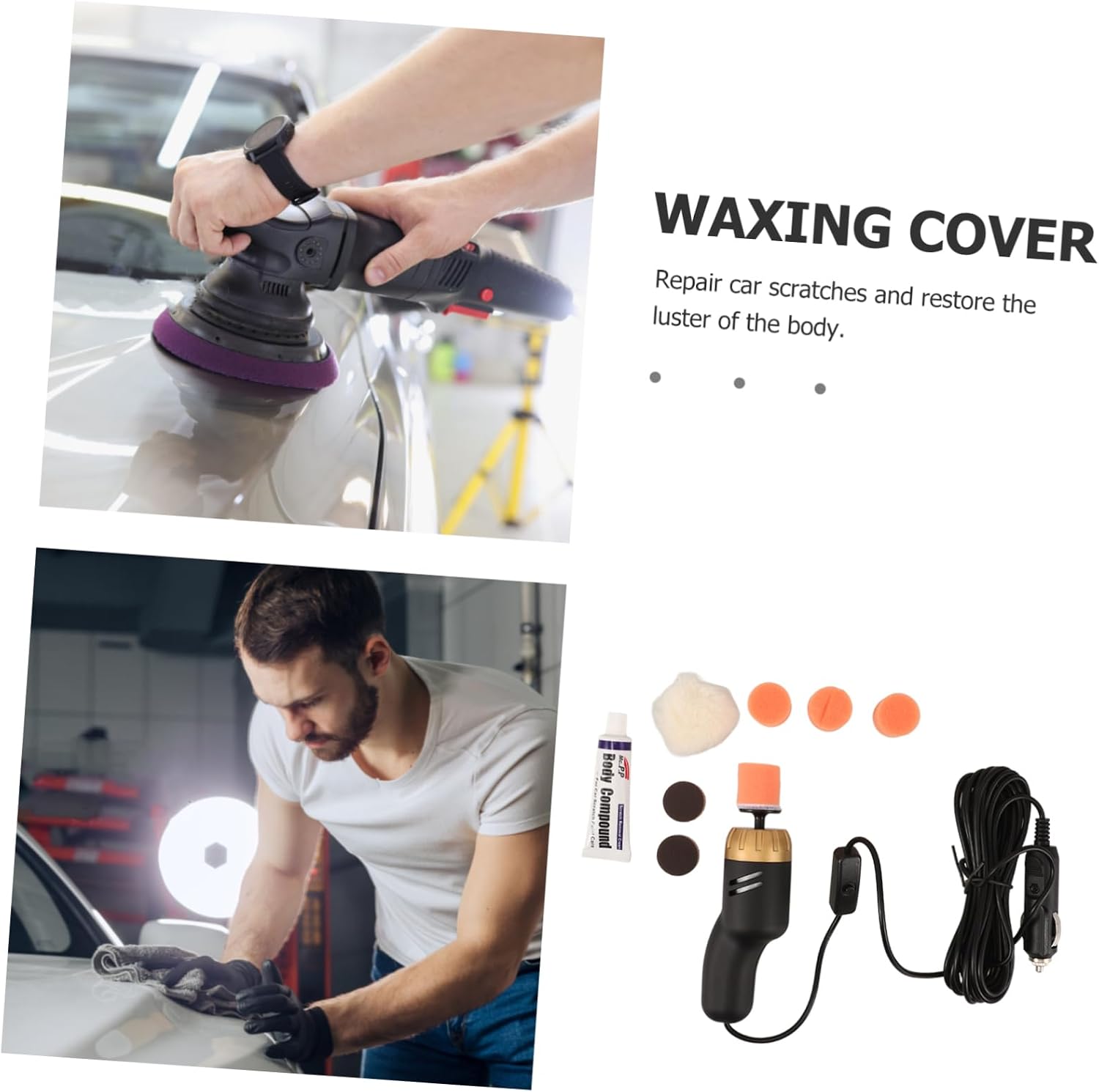 Scratch Repair Polisher Handheld Electric Polishing Machine for Auto Detailing Car Buffers and Polishers Kit Scratch Remover for Repair