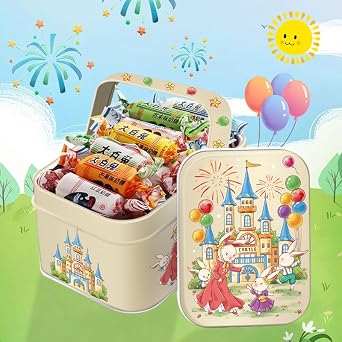 Classic White Rabbit Milk Candy, Chinese specialty milk sugar, fruit flavored gummies, mixed sweet sugar gift box 115g, Valentine's Day gift,wedding candy,leisure snack (Mixed flavors,115g*2 cans)