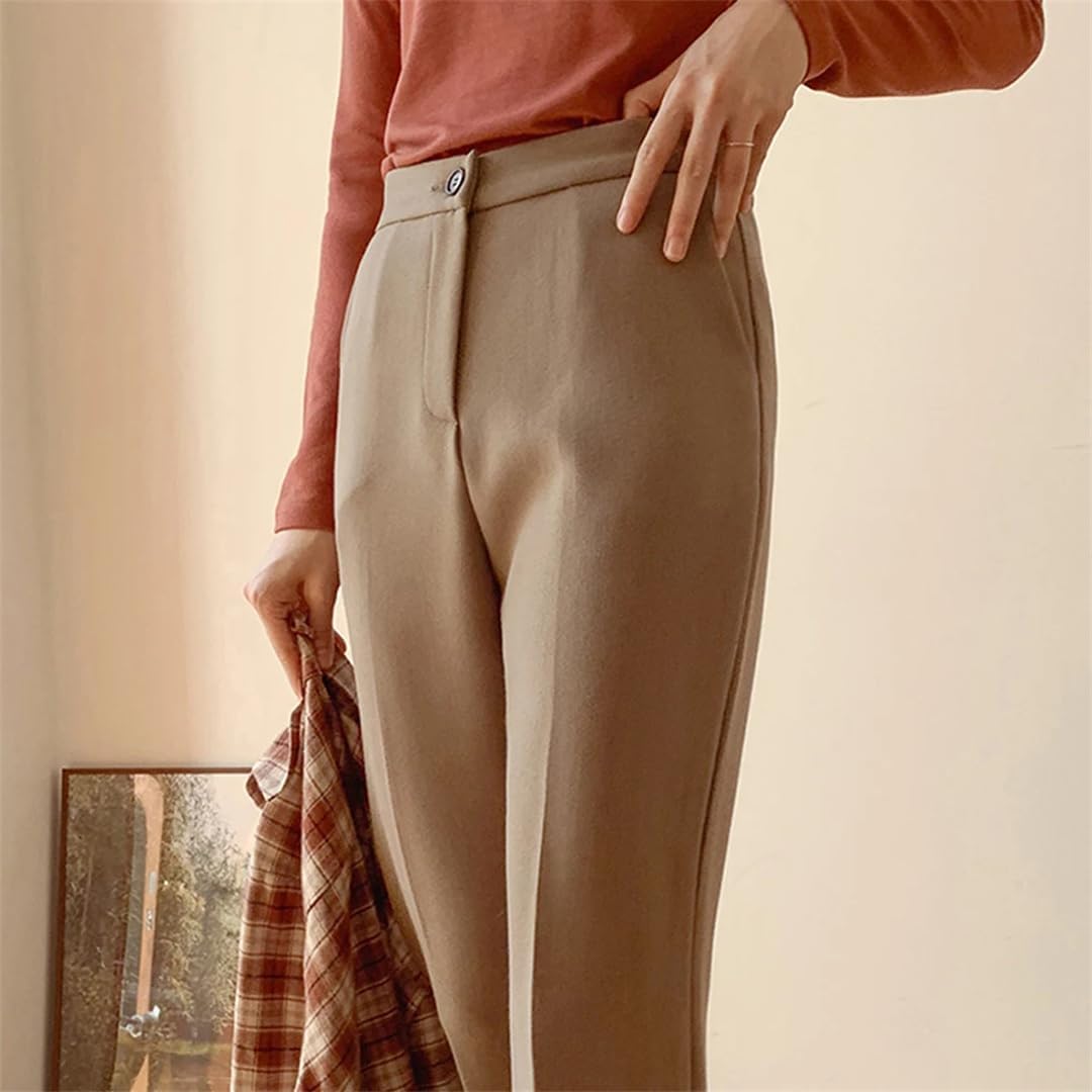Hcclijo Women Spring Autumn Straight Pants Office Elegant Workwear Suit Pant Trousers Pants