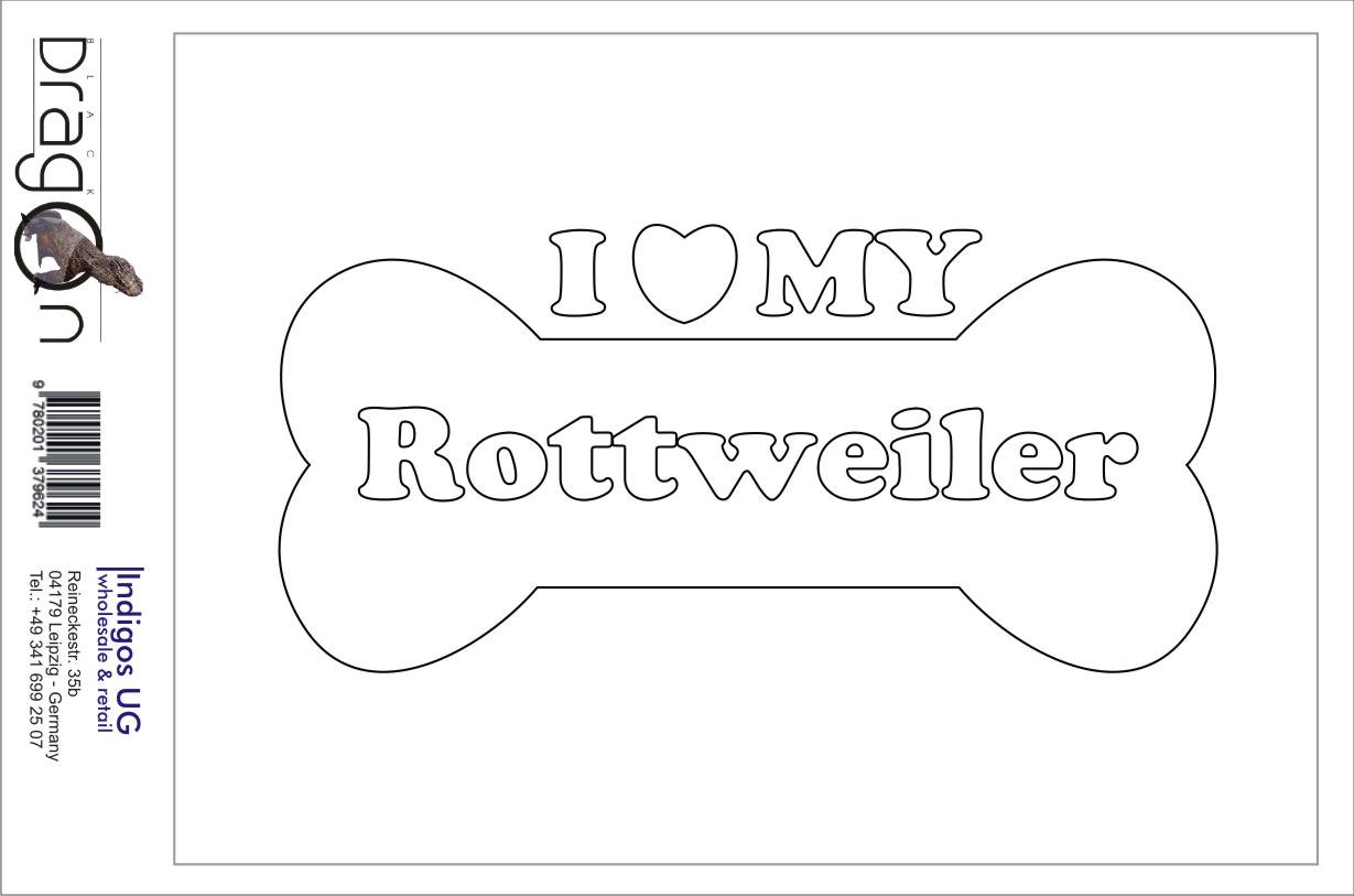Dog Sticker – Love My Labradoodle Heart Decal | Custom Made In the USA