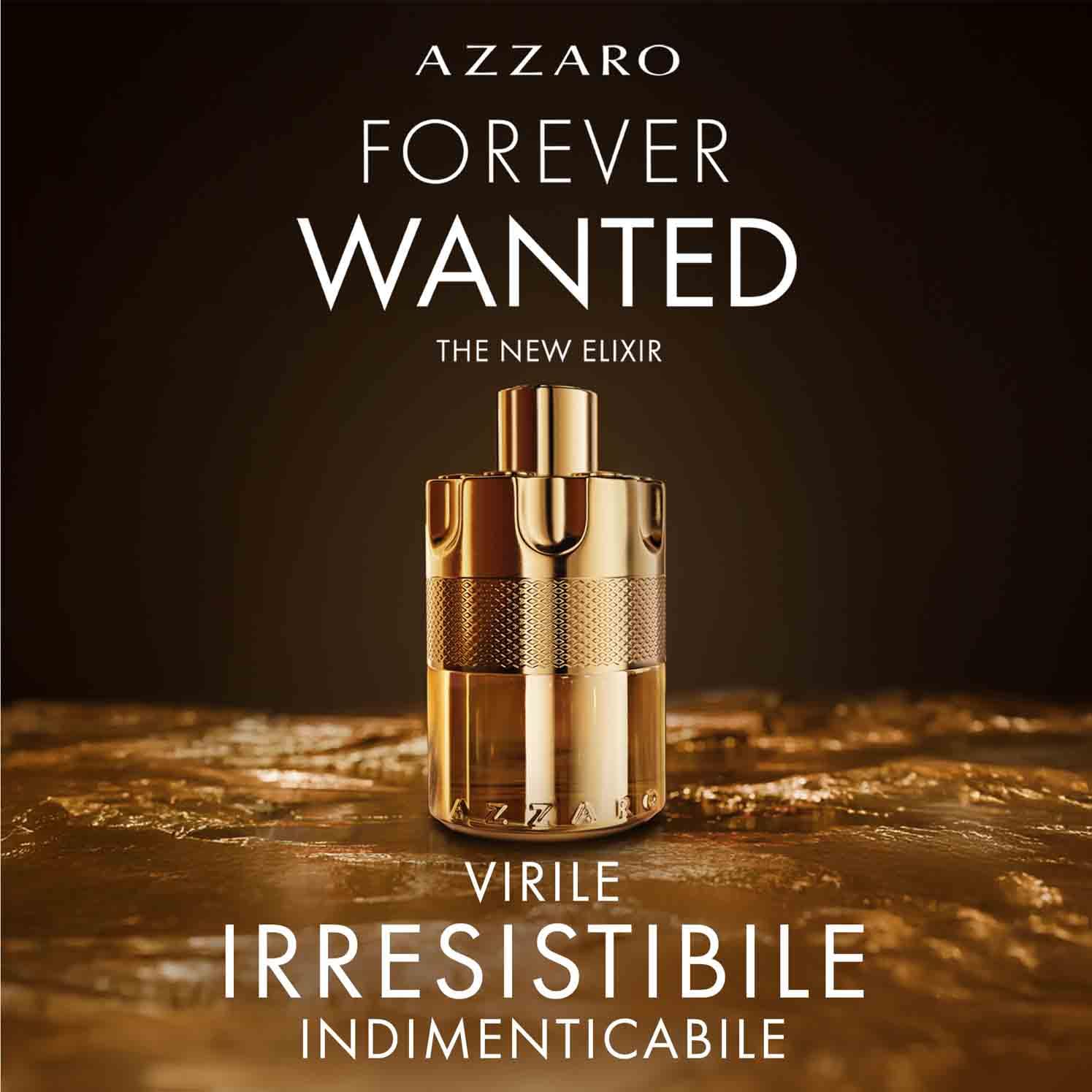 Azzaro Forever Wanted Elixir Profumo Uomo, Fragranza Maschile Intensa e Audace, Note Legnose, Fruttate e Cuoiate, Con Frutti Rossi e Cardamomo Speziato, A Lunga Durata Fino a 12 Ore