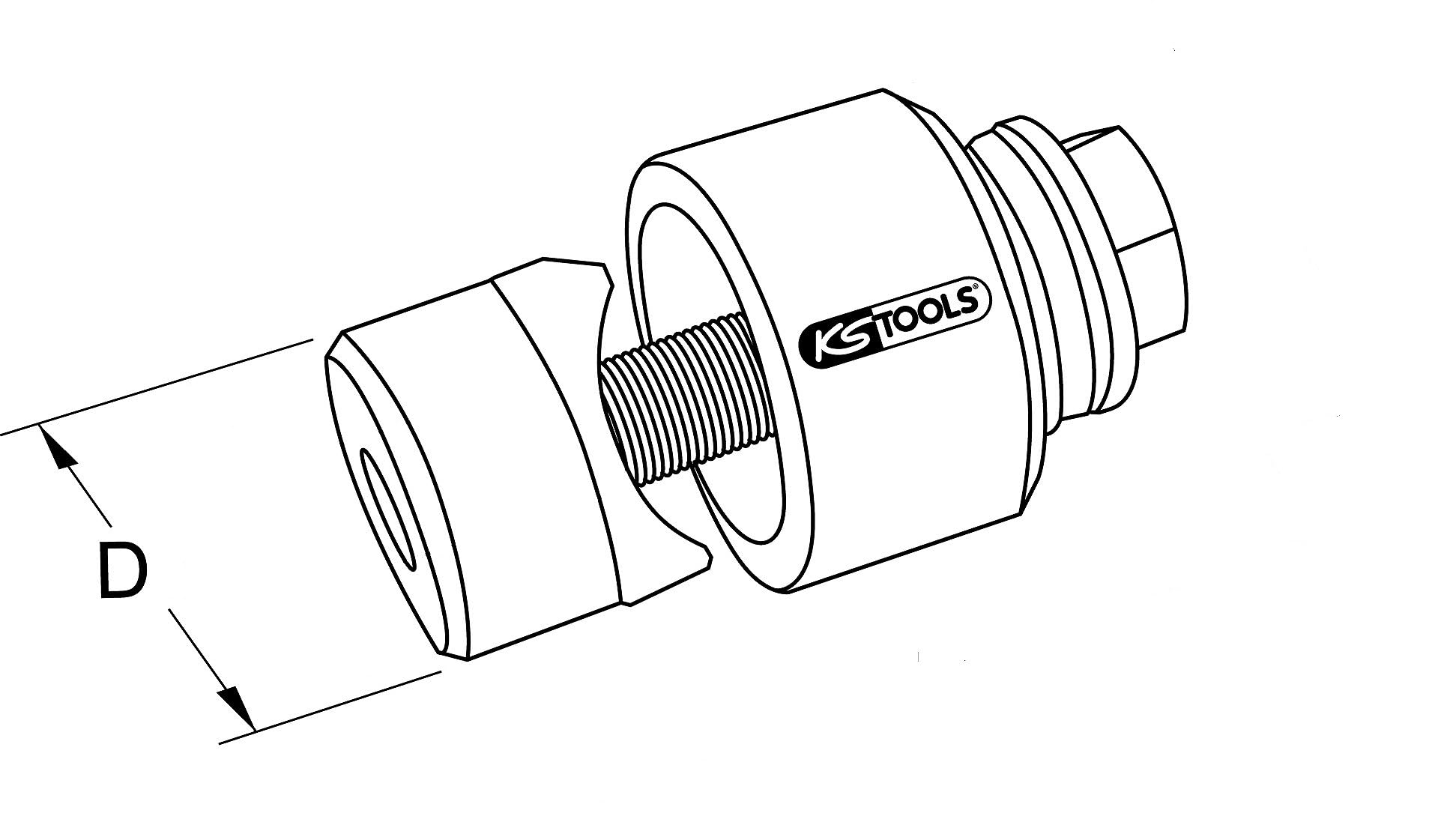 KS TOOLS Perforatrice à vis, 40,5mm 129.0040