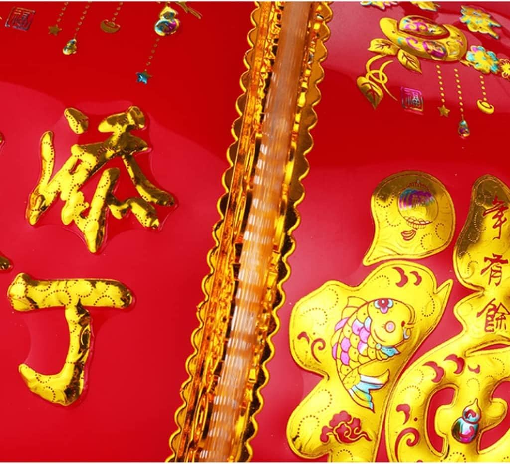 LIOONS Chinese Lanterns,fu Character Led Lantern,Acrylic Lampshade 360°Rotating Hanging Lantern,Paper Lantern Lamp