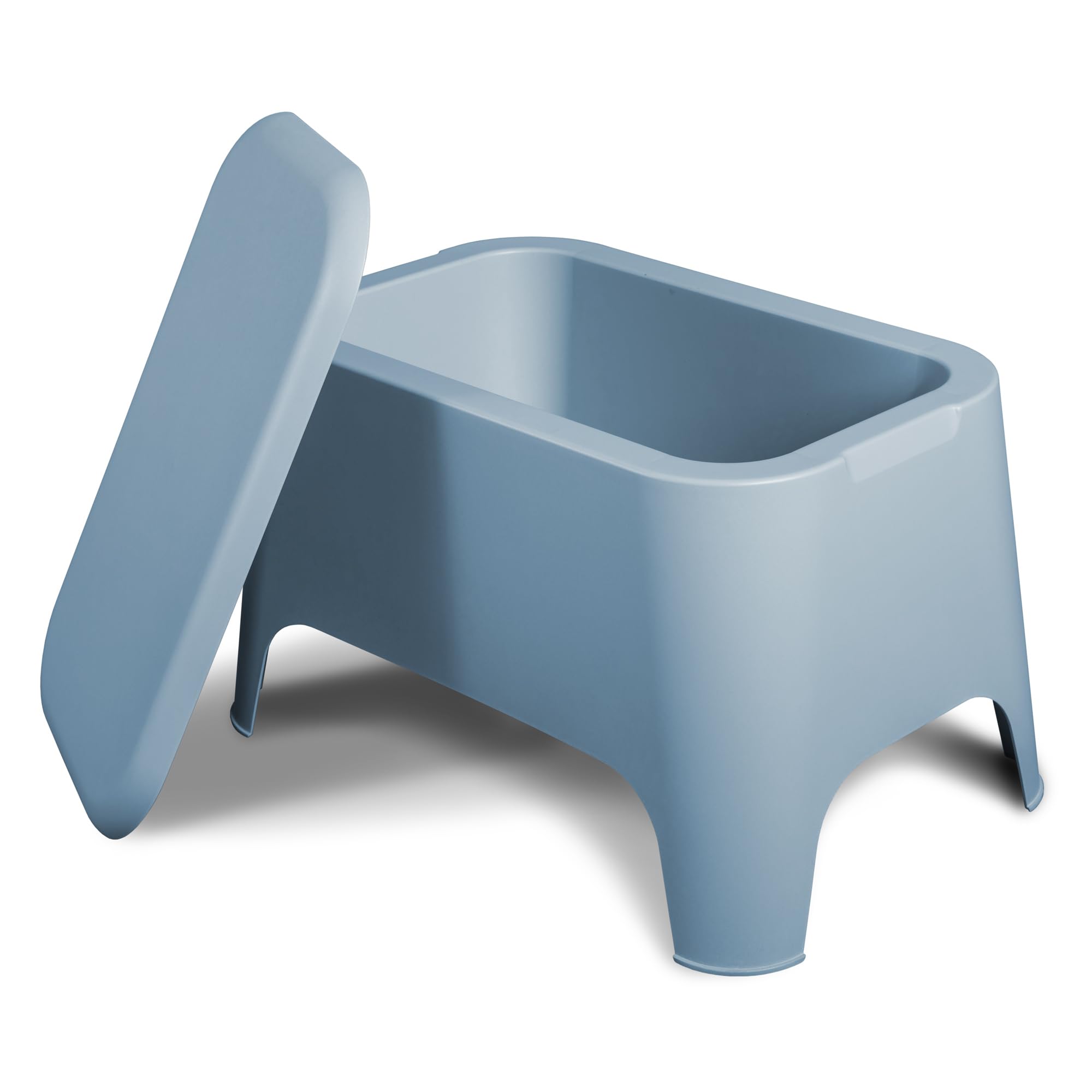 Toomax Kit Divano Matera Sofa + 2 Poltrone Matera + Tavolino Petra Blu Ceruleo, salotto da giardino con divano 2 posti, 2 poltrone e tavolino portaoggetti, in plastica riciclata