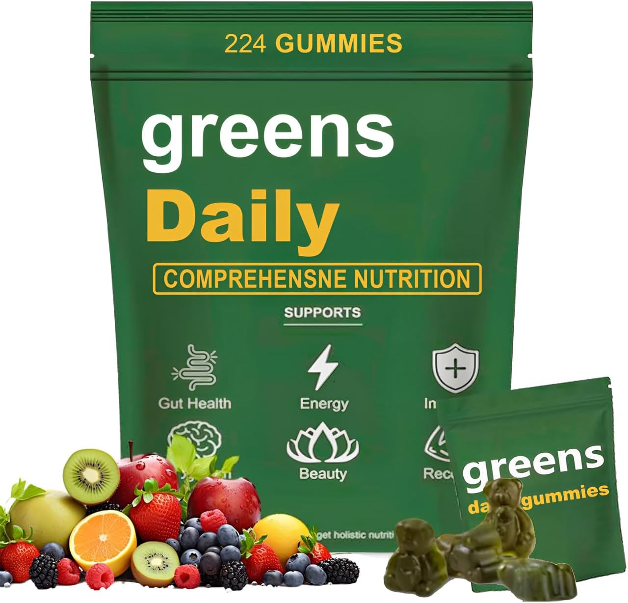 Greens Gummies – Organic Chlorella... Greens Gummies – Organic Chlorella...