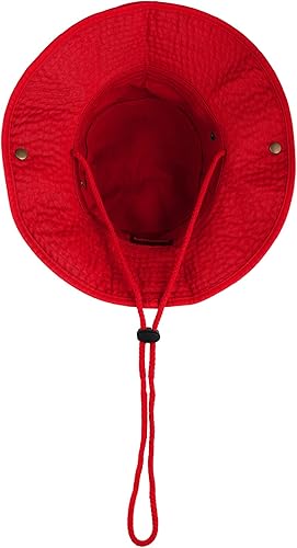 Miniatura 7 de Sombreros de ala ancha para senderismo, pesca, safari, Boonie, 100% algodón, protección solar UV, para hombres y mujeres, actividades al aire libre