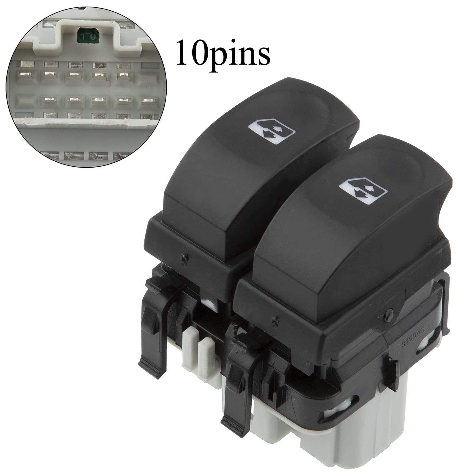 Commande Leve Vitre Pour Clio 3 Comodo Bouton Commande De Fenêtre 8200214939 Côté Conducteur Avant Gauche Pour Clio 3 2005-2012 Modus Twingo 10 Pins 12V