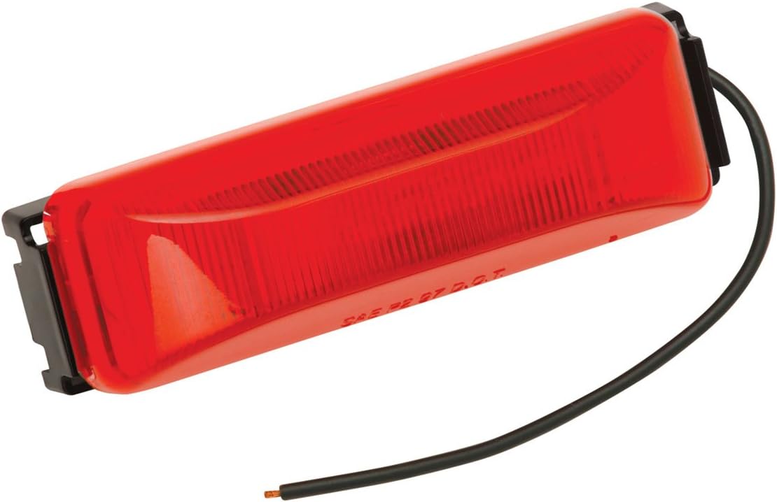 Bargman 42-38-033 Clearance/Side Marker Light (LED with Black Base - Red)