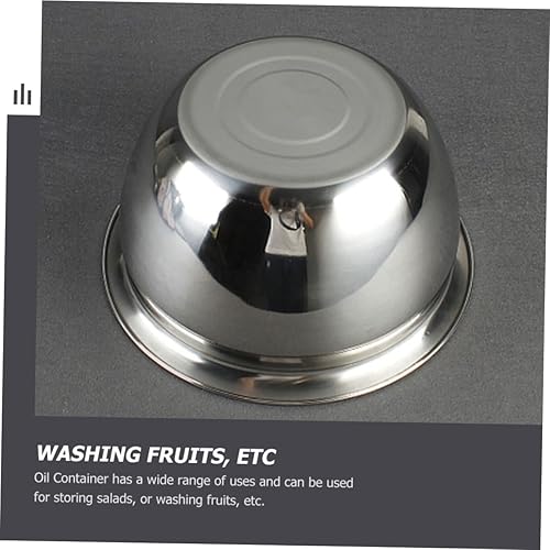 Miniatura 3 de HOMSFOU 1 juego de bandeja de aceite con tapa para cocina, cuencos, mezcladores, tarros de vidrio con tapas, cuencos de mezcla profunda, lata de
