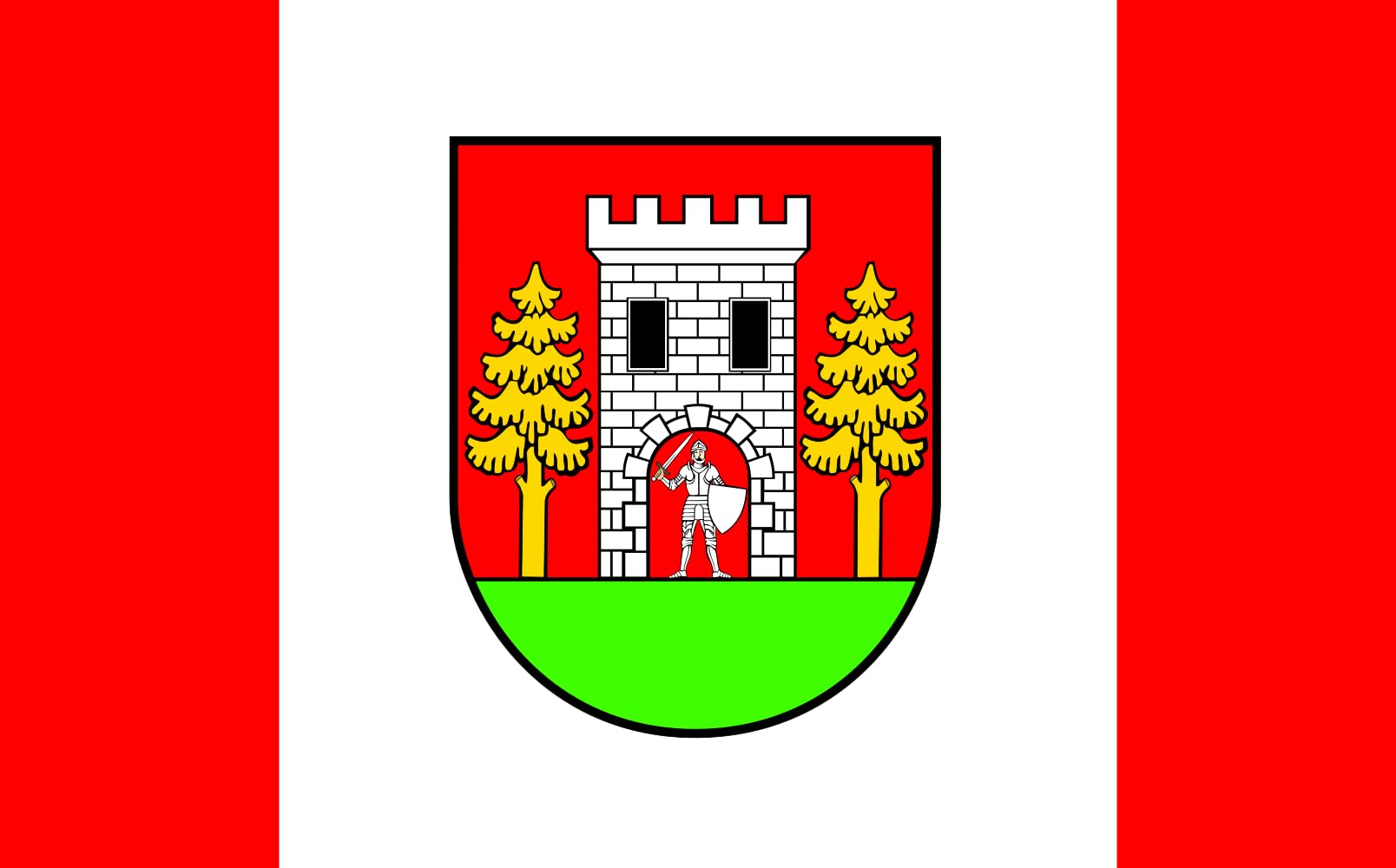 Drapeau XL POL gmina Wielbark décoration de salle de fête