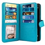 NEXTKIN Case Compatible with ZTE Blade Z Max Z982, Leather Dual Wallet Folio TPU Cover, 2 Large...
