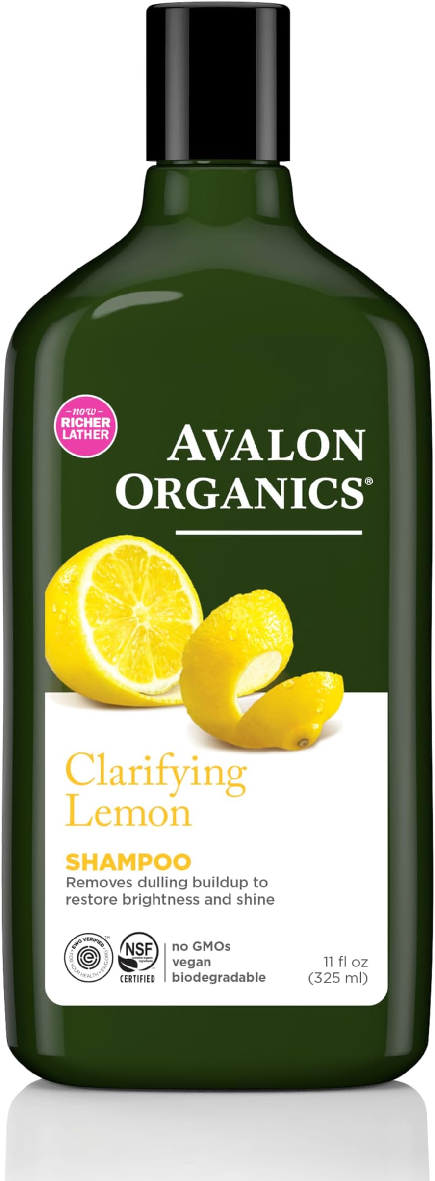 Avalon Organics Clarifying Lemon Shampoo, 11 Oz