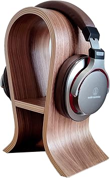Headphone Stand Headphone Stand Wood - Stand for Headphones Walnut Finish Gaming Headphone Display Creative Computer Put Earphone Shelf Headset Stand