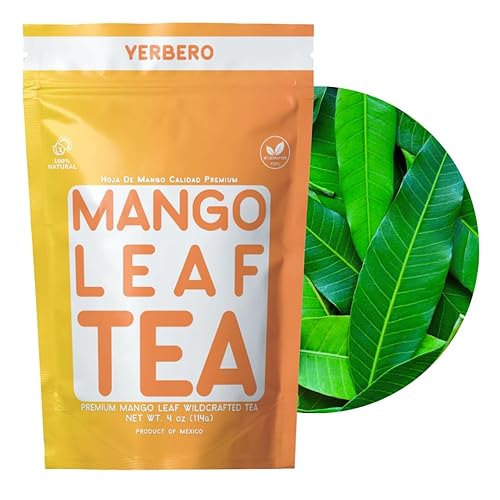 Miniatura 4 de Yerbero - Hoja de mango entera prémium de 4 onzas (4.02 oz) | Más de 160 hojas por bolsa | Te Hojas Mango | Té de hierbas, bolsa resellable |
