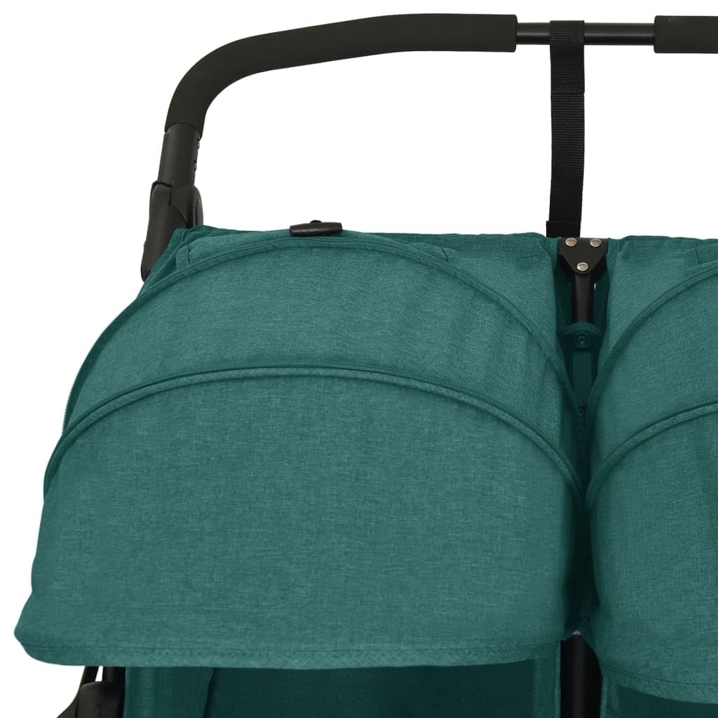 SKM Poussette double en acier vert - Poids : 16,5 kg - 10246
