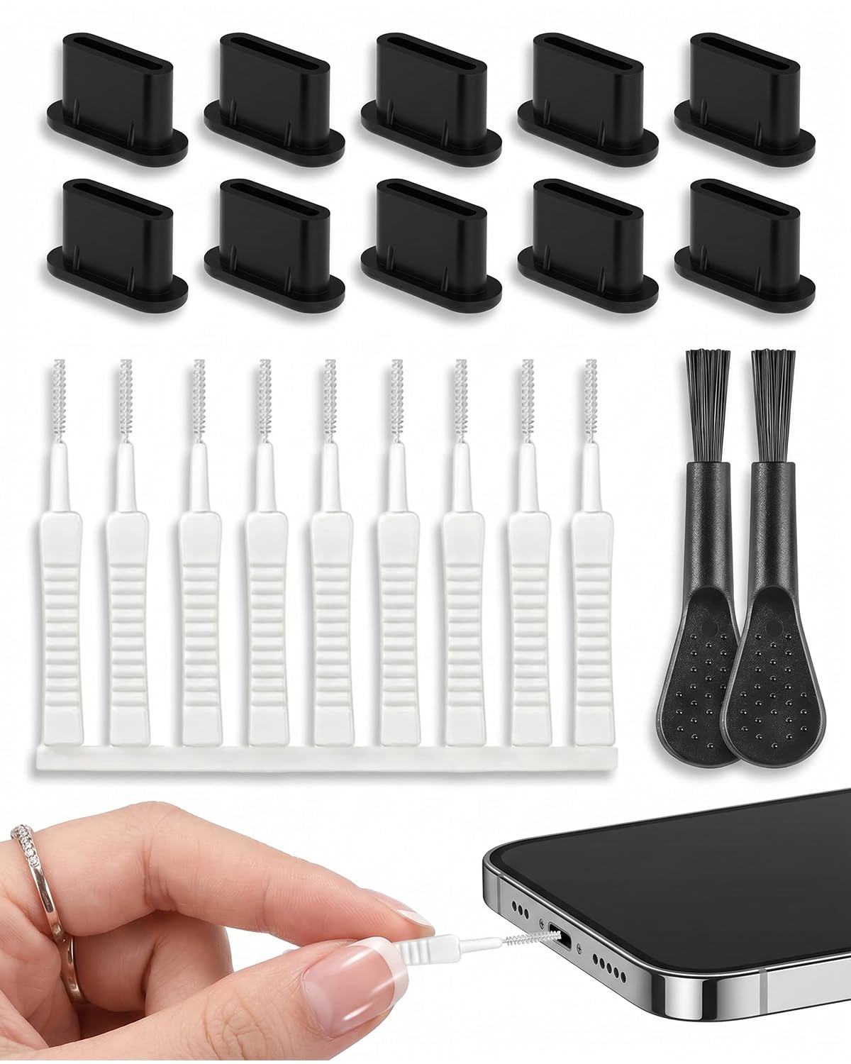 Kit Pulizia Telefono 22 Pezzi – Per Porta, Altoparlante, Display E Cuffie, Igiene Profonda E Prestazioni Ottimali