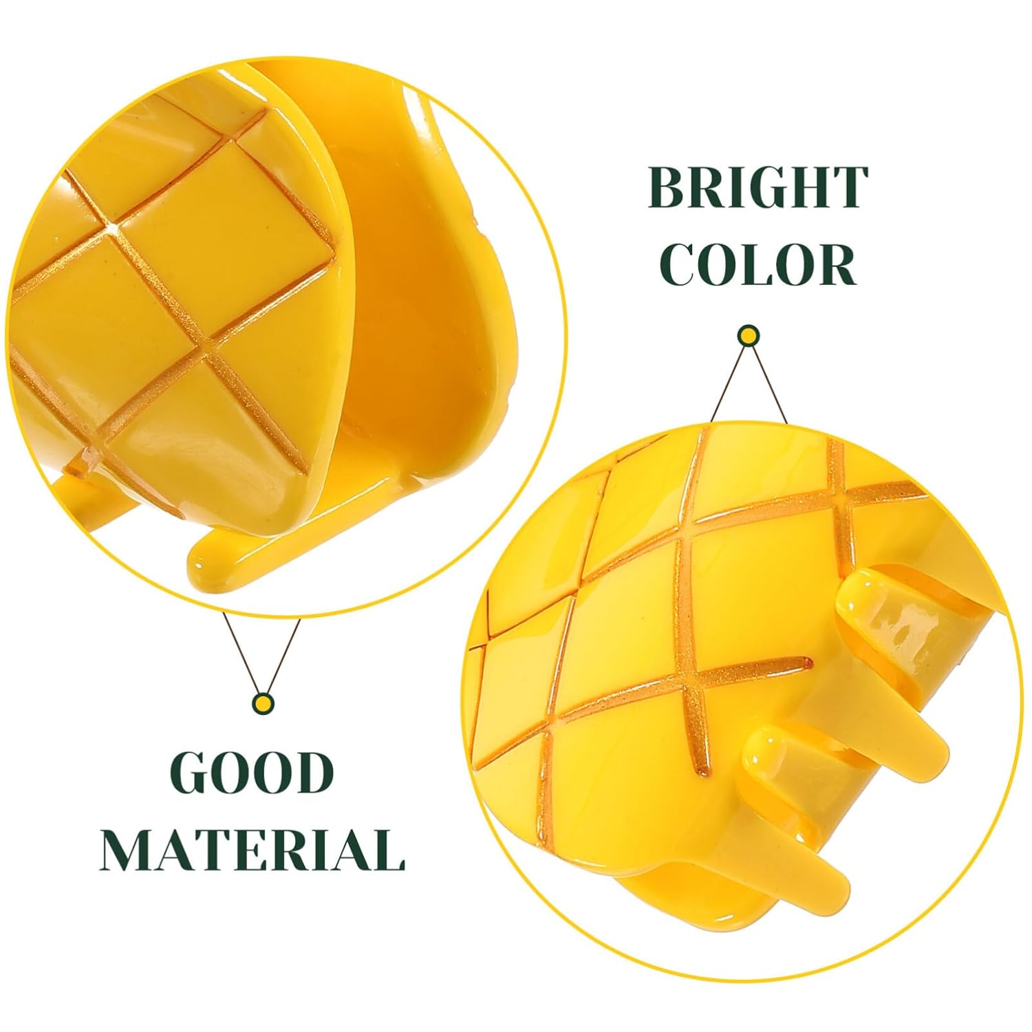 Beaupretty Small Pineapple Hair Claw Clip Lightweight Acetate Hair Accessory for Women Secure Hold Versatile Fruit Design Clip - Image 7