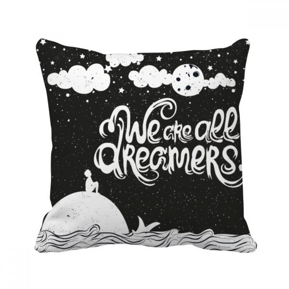 Coussin rêveurs 40x40cm oreiller décoratif salon avec housse et insert inclus