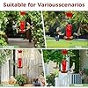 Zamelane Hummingbird Feeder-16 Ounces,6 Feeding Ports Glass Hummingbird feeders for Outdoors,Wide Mouth for Easy Filling/Cleaning,Hanging for Garden Backyard Decor, Includes Ant Moat (Red,1Pack) #5