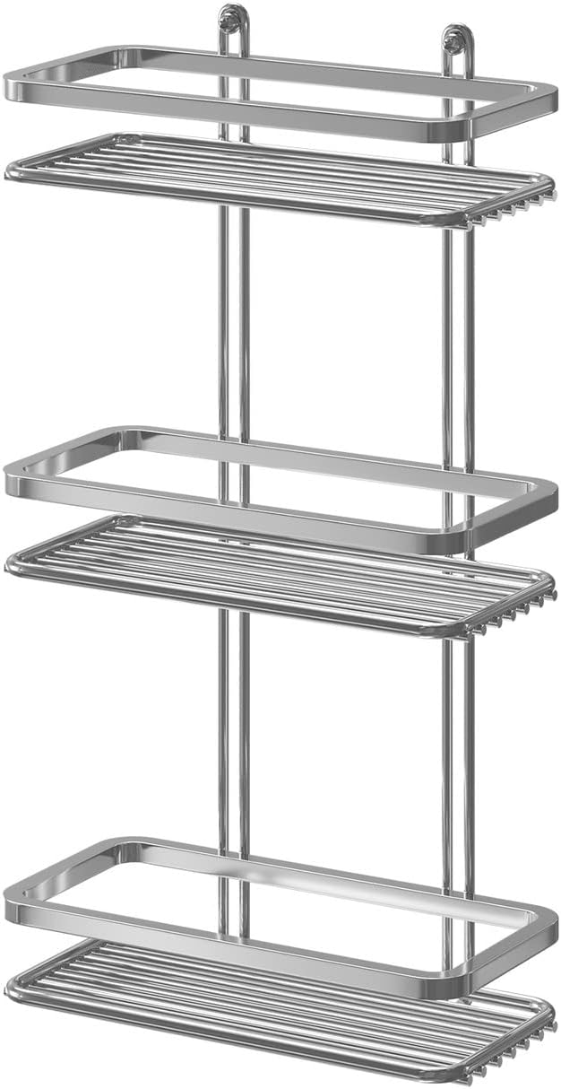 Satina WIRE Triple Shelf Shower Basket Chrome 3-Tier by Satina
