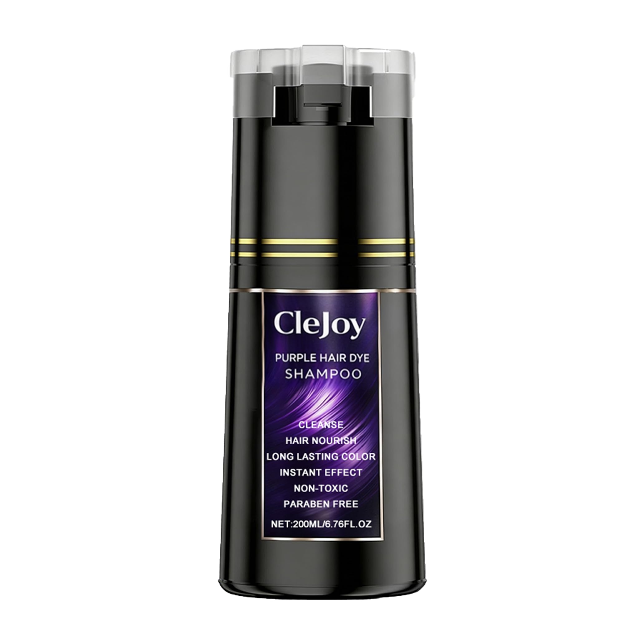 Purple Color Depositing Shampoo for Dyed Purple Hair, Helps Lock Color & Condition Tresses, Paraben Free, 200ml/6.76 fl oz