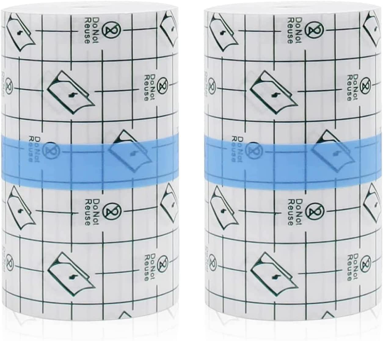 20 Meters Waterproof Transparent Bandage, BetterJonny 2 Rolls 10m x 10cm Stretch Adhesive Bandage Tape Clear Protective Bandages Dressing Tape for Swimming and Shower