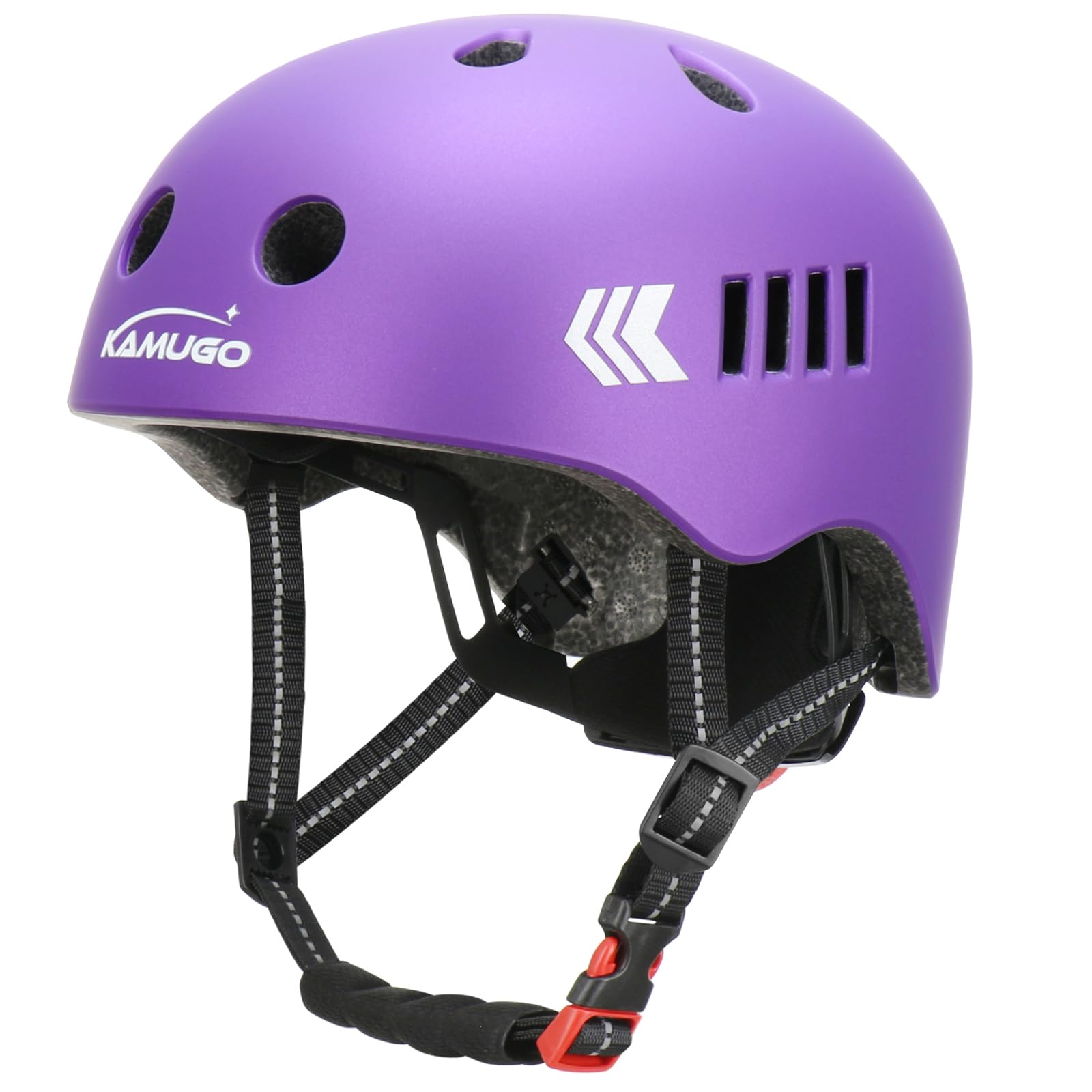 KAMUGO Toddler Helmet Kids Bike Helmet for Ages 2-8 Years Girls Boys,Child Adjustable Helmet Multi-Sport Bicycle Skateboard Skating Scooter Cycling Inline Skates (Purple)