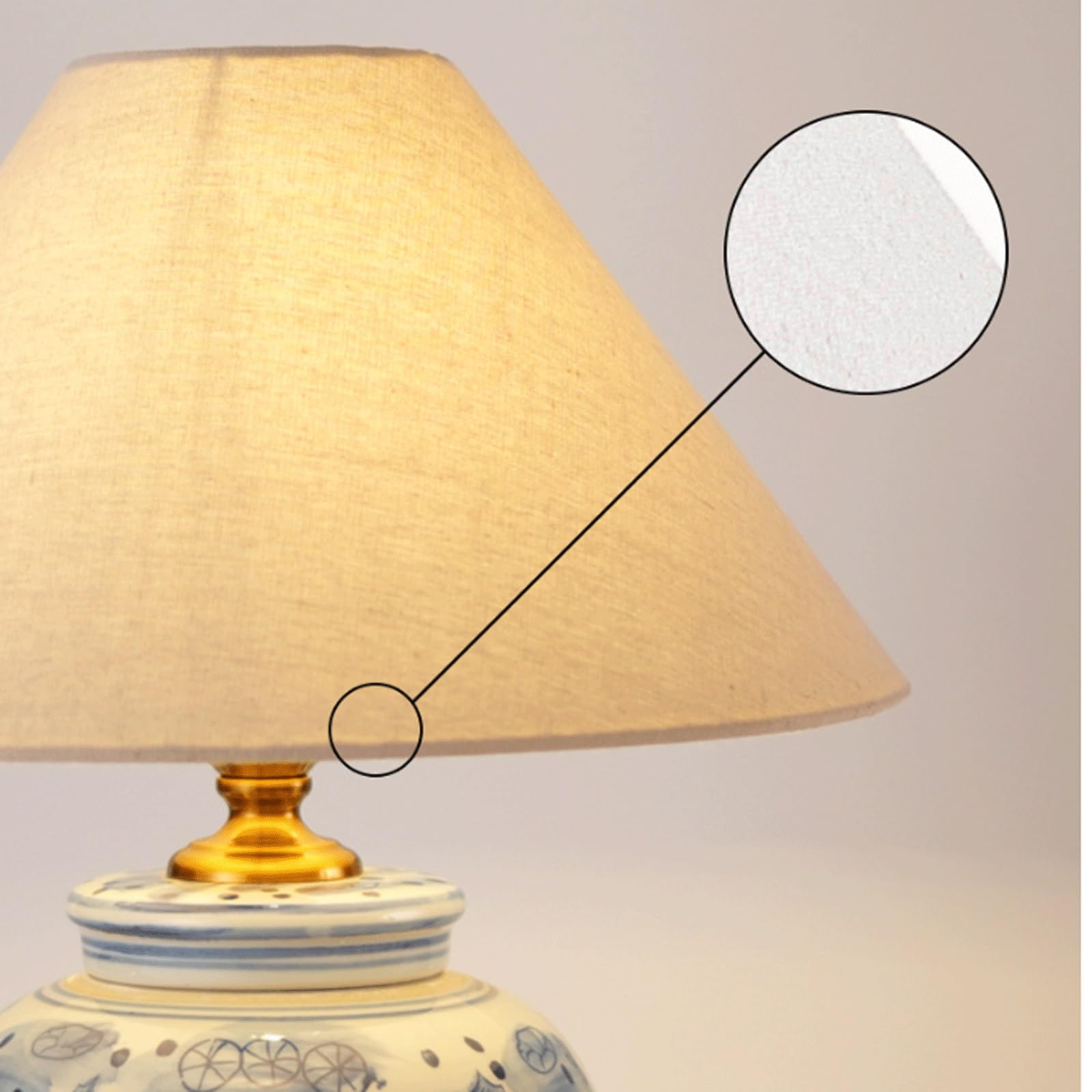 Ceramiczna lampa stołowa, lampka nocna, abażur z tkaniny, nowoczesna lampka nocna do sypialni, salonu, herbaciarni lampa biurkowa(kolor3)