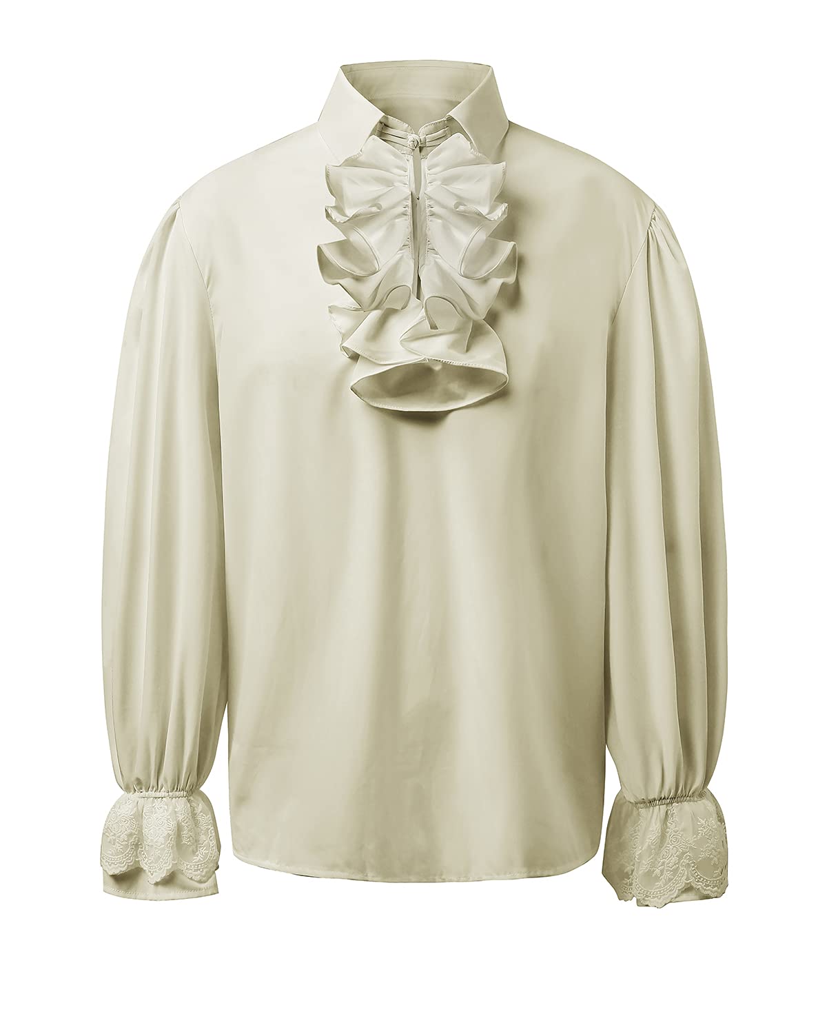 SMIFCAALORMens Pirate Shirt Steampunk Victorian Cosplay Shirts Medieval Costume Renaissance Halloween Costume Tops